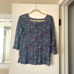 LOFT Outlet 3/4 Sleeve Floral Tee